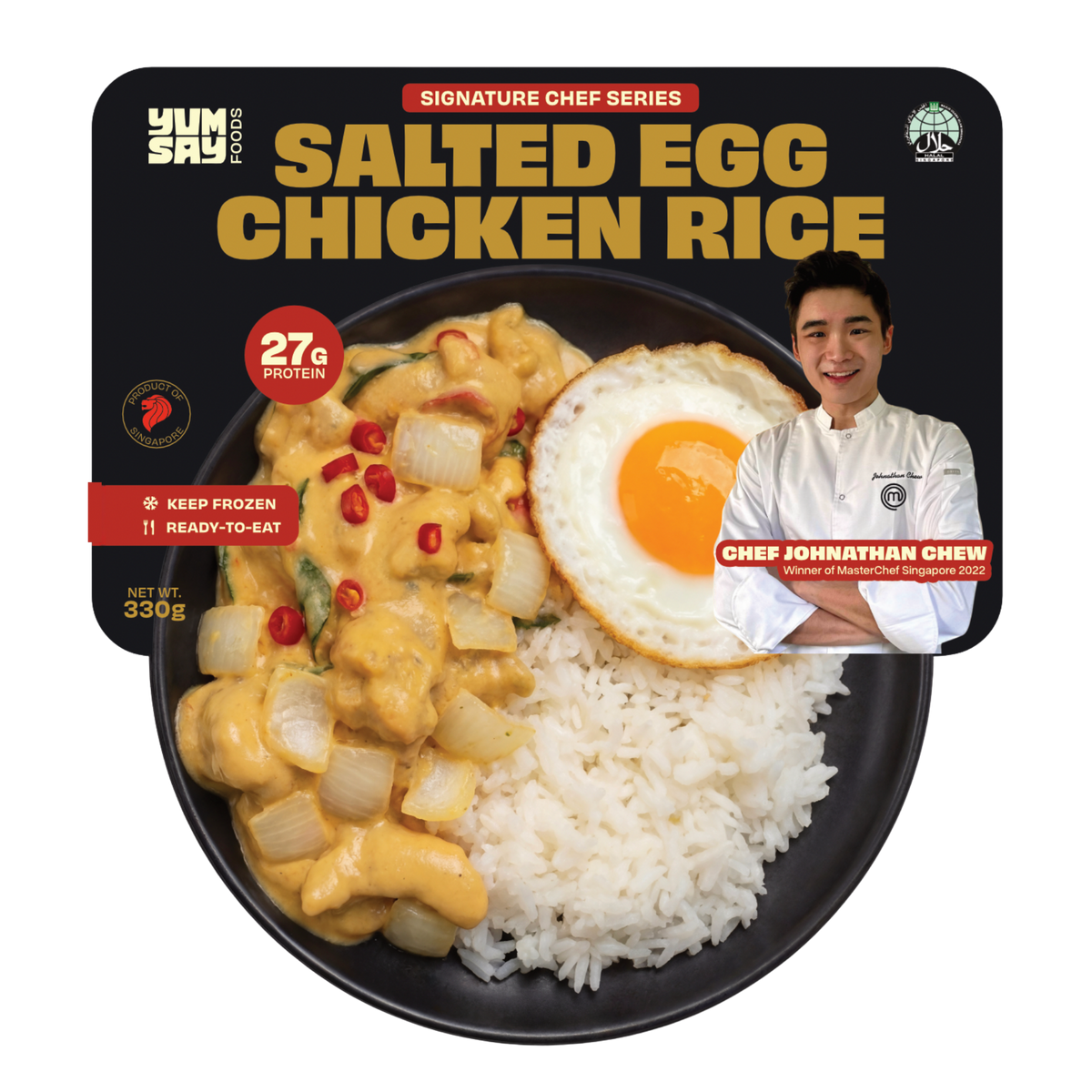Salted Egg Chicken Rice