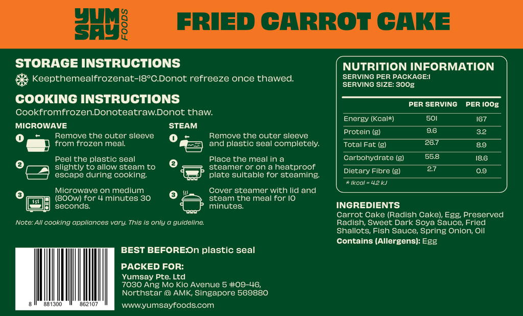 Fried Carrot Cake (Black)