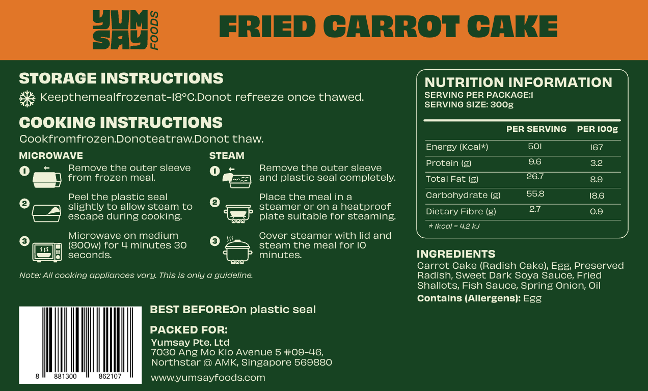 Fried Carrot Cake (Black)