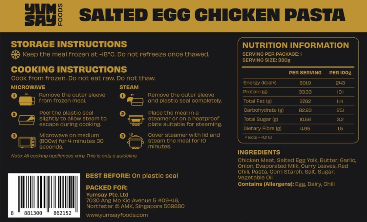 Salted Egg Chicken Pasta