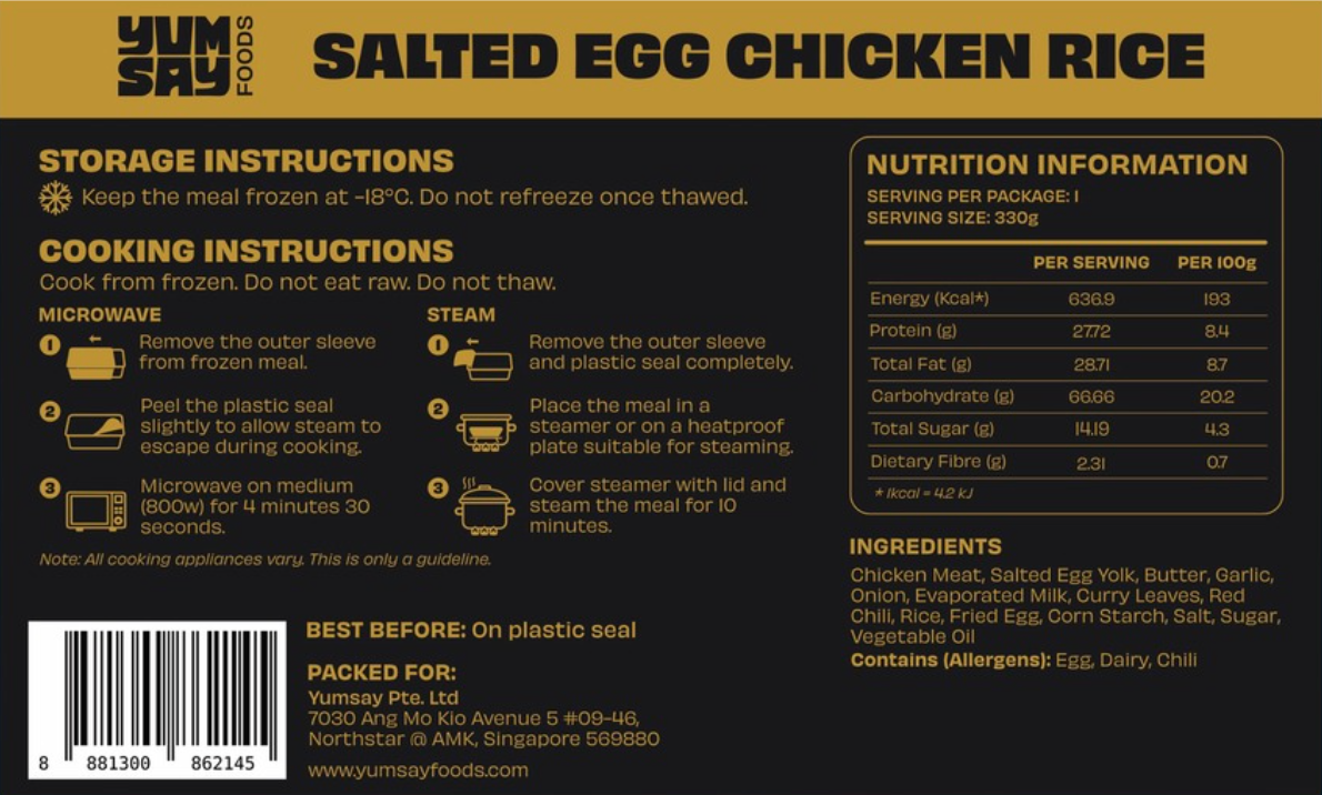 Salted Egg Chicken Rice